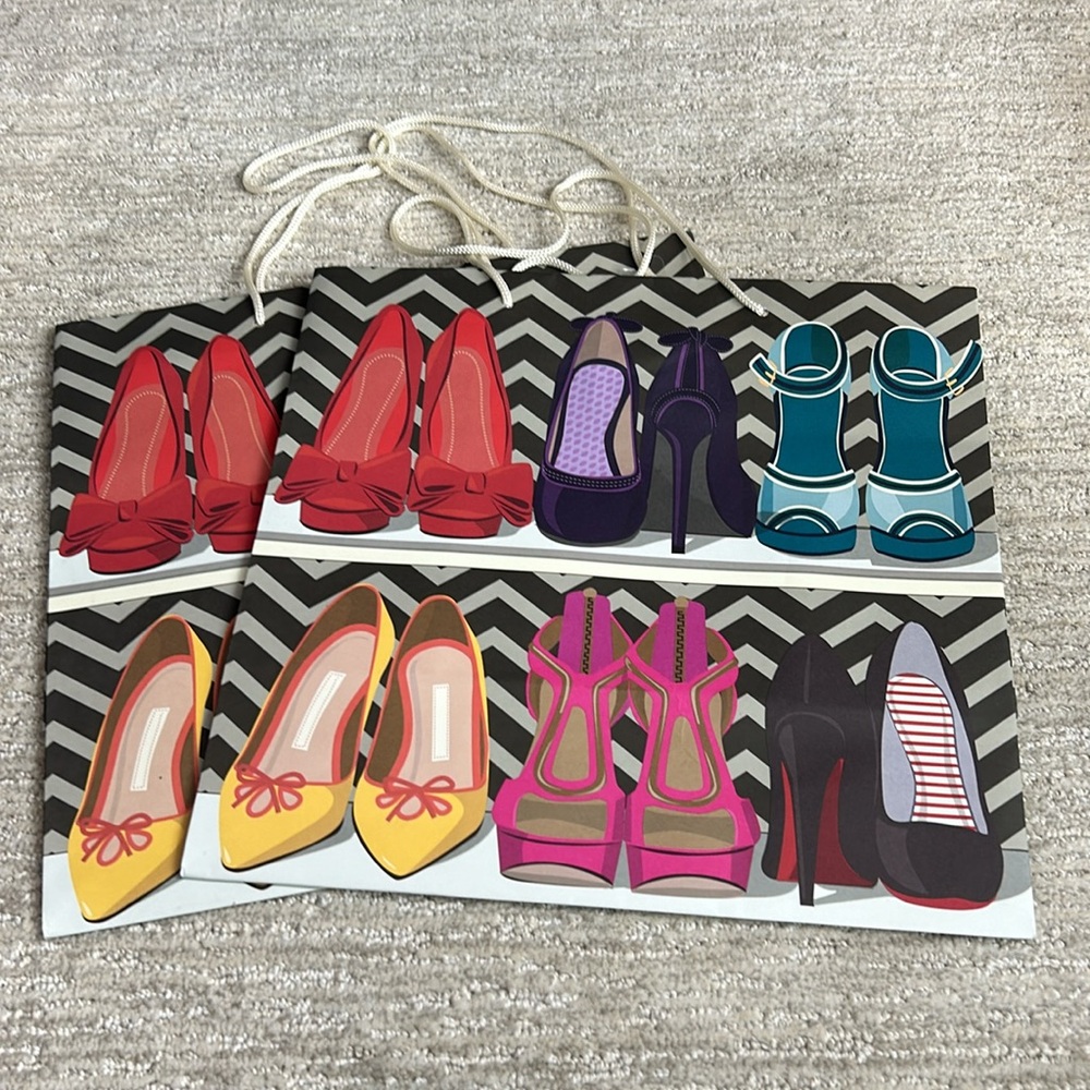 2 Oversized Shoe Lover Gift Bags